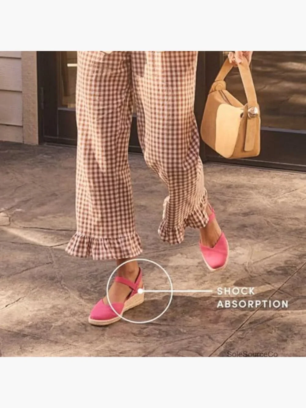 Espadrille Wedge Sandals with Soft System Comfort Technology Slip On Almond Toe